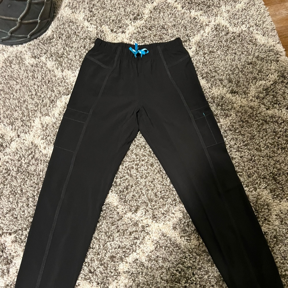 Carhartt Black Track Pants with Blue Accents